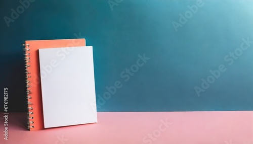 Obraz na płótnie Cahiers Colorés sur Fond Bicolore w salonie