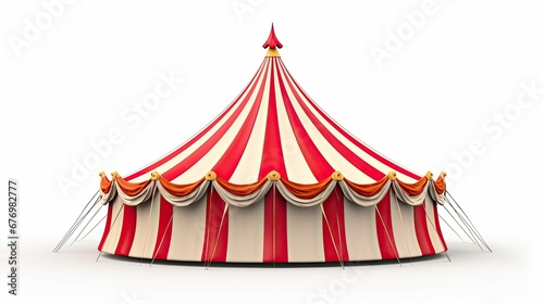 Circus Tent isolated on white background 3D Rendering