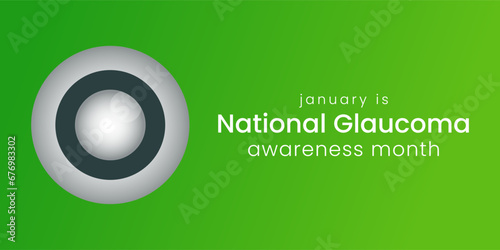 Vector illustration on the theme of National Glaucoma awareness month of January, national glaucoma banner, background. Vector Illustration