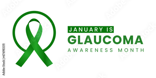 Vector illustration on the theme of National Glaucoma awareness month of January, national glaucoma banner, background. Vector Illustration