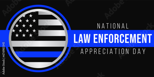 Law enforcement appreciation day (LEAD) is observed every year on January 9, to thank and show support to our local law enforcement officers who protect and serve. vector illustration
