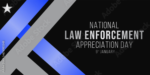 Law enforcement appreciation day (LEAD) is observed every year on January 9, to thank and show support to our local law enforcement officers who protect and serve. vector illustration photo