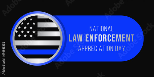 Law enforcement appreciation day (LEAD) is observed every year on January 9, to thank and show support to our local law enforcement officers who protect and serve. vector illustration