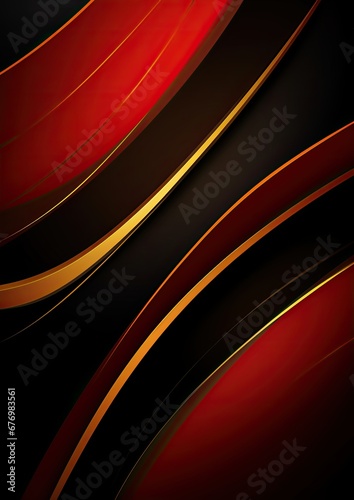 Dark yellow red and gold luxury lines overlapping