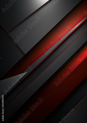 Dark silver gray and red luxury lines overlapping layer