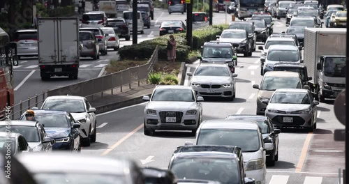 Traffic in Tokyo, Japan