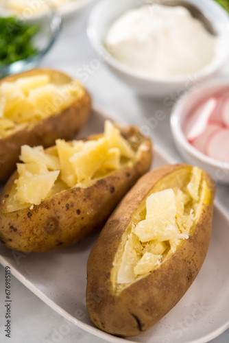 Pressure Cooker Baked Potatoes