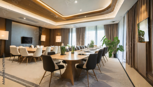 Interior of conference room in modern hotel © samuel