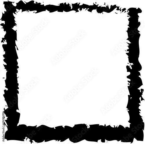 Set of square frames in grunge style. Elements for tags, labels, cards