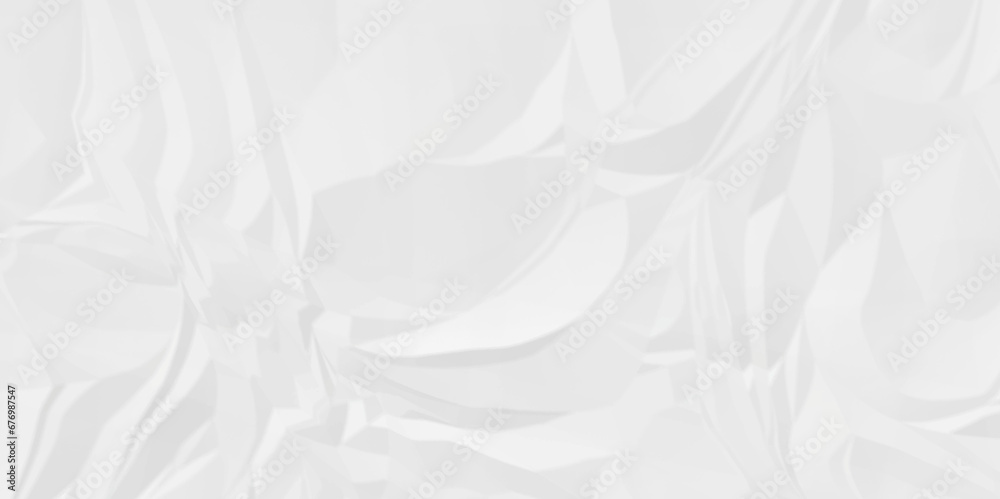 Obraz premium White paper crumpled texture. white fabric textured crumpled white paper background. panorama white paper texture background, crumpled pattern texture background.