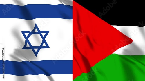 イスラエルとパレスチナの国旗