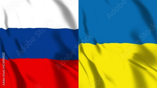 ロシアとウクライナの国旗