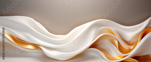 white luxury background with glowing fine golden lines
