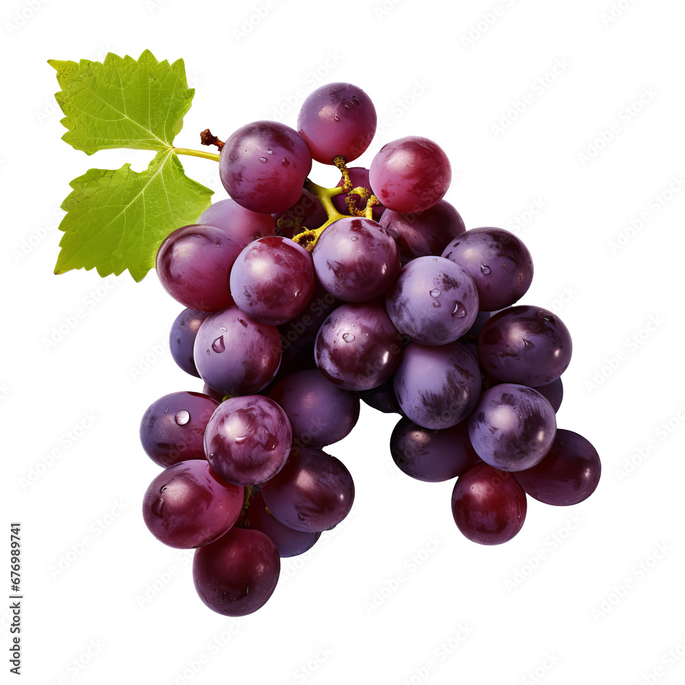 A detailed, full-body image of a grape visible against a clear background, showcasing its texture and color with no surrounding distractions.