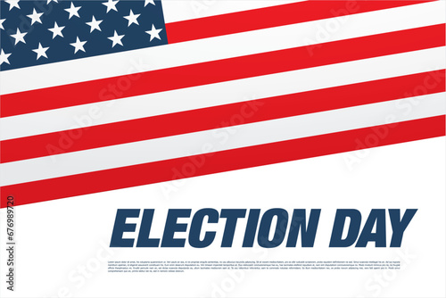 Election day banner layout design vector illustration