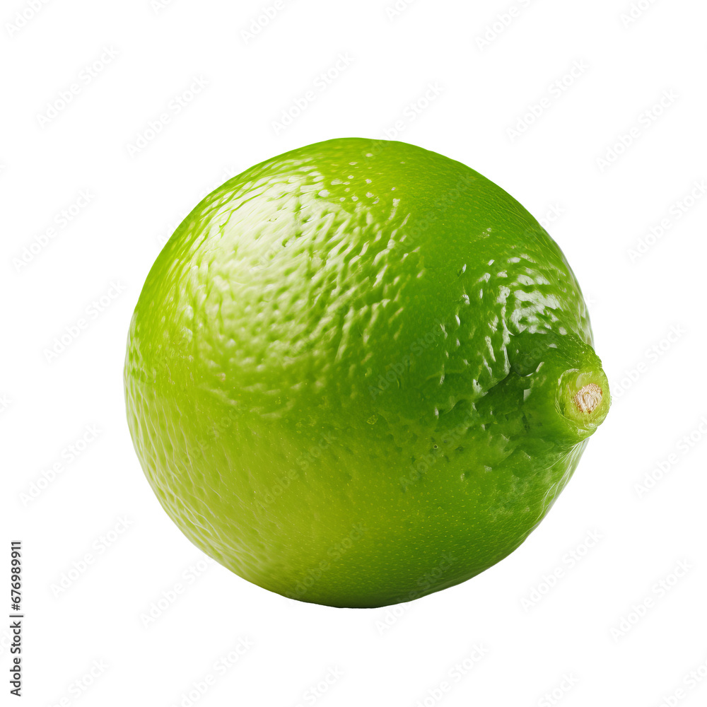 Lime Raro Foto de Lime fruit, full body, vivid green, isolated on a transparent ...