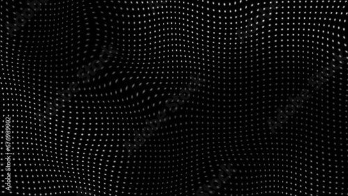 Wallpaper Mural Animated abstract technology dark background random dots and grid 4K. Looping footage Torontodigital.ca