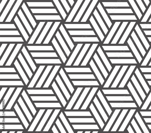 Seamless pattern with vertical and horizontal lines and cubes
