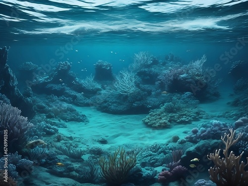 coral reef in sea © Abu