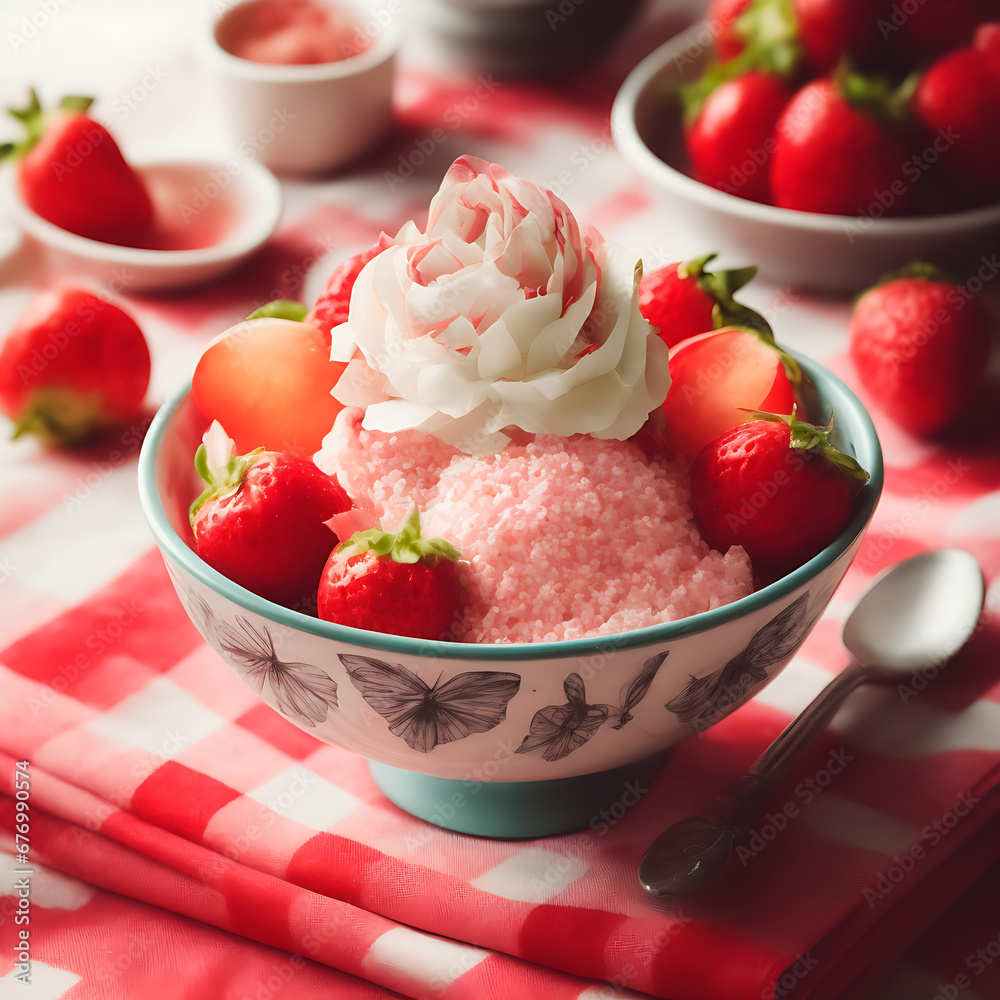 Strawberry ice cream Strawberry ice cream