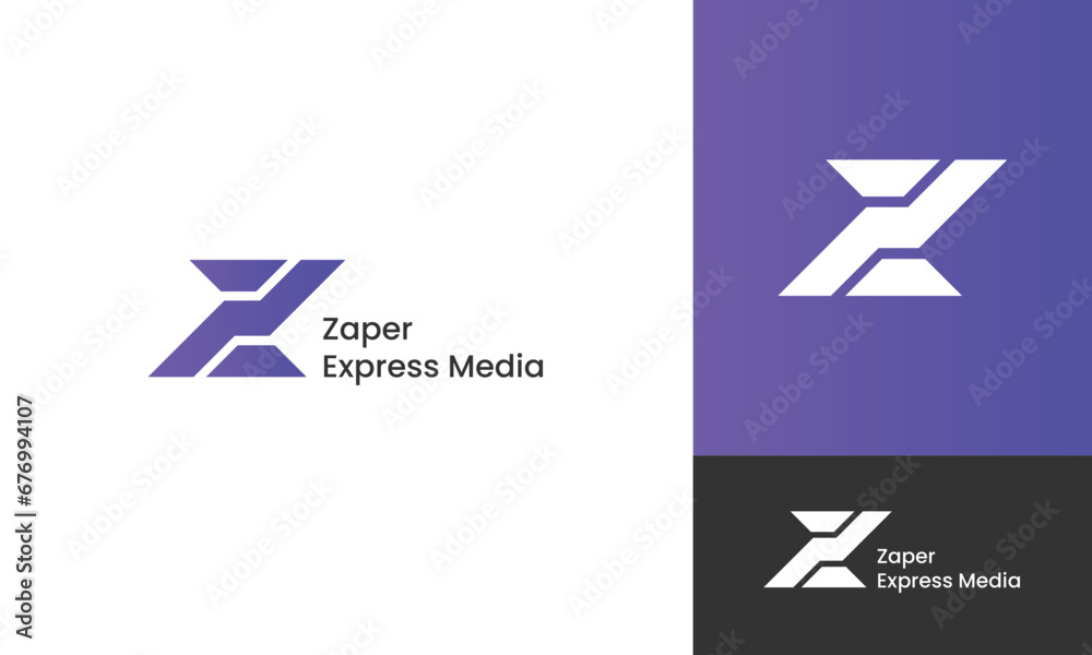Letter z Media branding logo Letter z Media branding logo