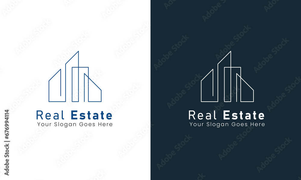 Modern real estate logo design Modern real estate logo design