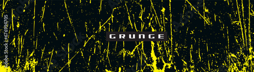 Yellow scratch pattern gradient grunge texture background. Vector Background design.
