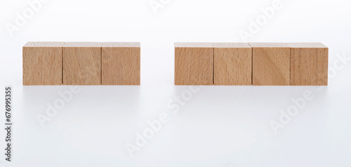 Fototapeta Naklejka Na Ścianę i Meble -  Blank wooden blocks on white background
