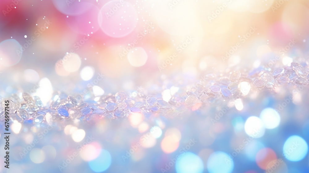 Abstract glitter lights background blurred bokeh