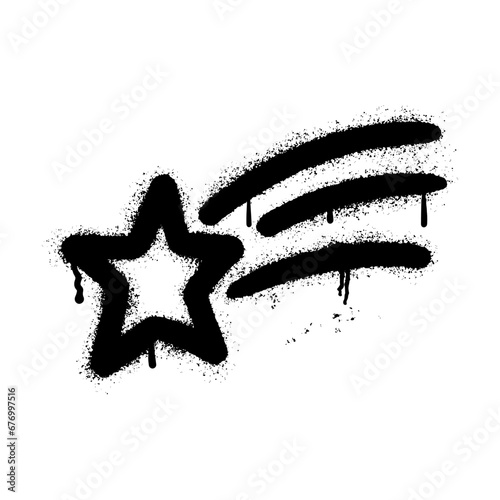 Spray Star Graffiti Spray isolated on white background.