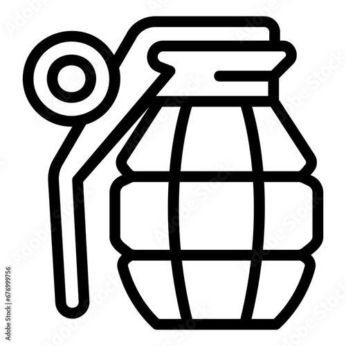 grenade outline icon