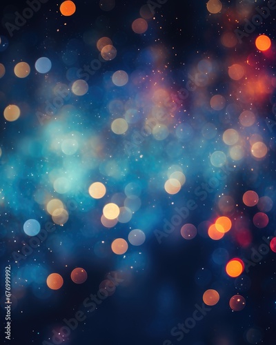 Colorful dark bokeh background