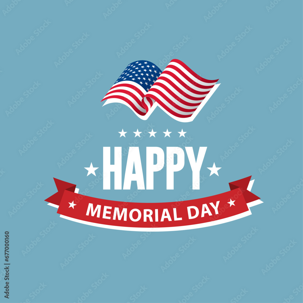 Memorial day banner design. Vector illustration Memorial day banner design. Vector illustration
