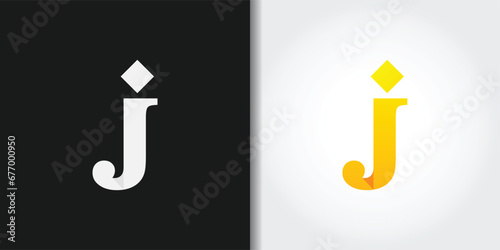 classic letter j logo set