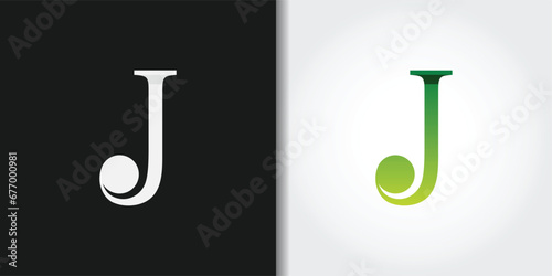 classic letter j logo set