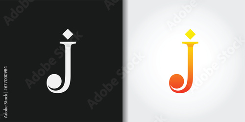classic letter j logo set