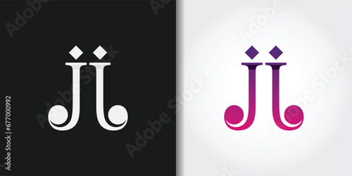 classic letter j logo set