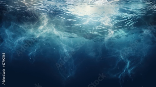 A Flowing sea water under light, colorful, abstract, color, abstract background. © Phoophinyo