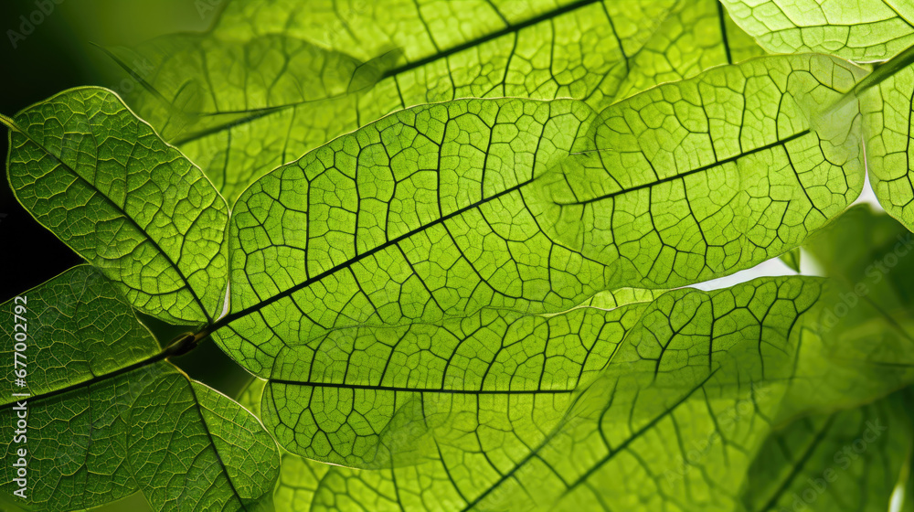 Obraz premium green leaf texture, background texture green leaf structure macro photography
