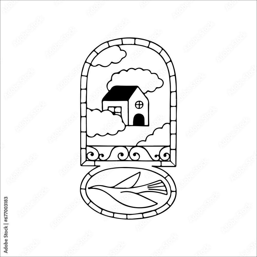 house concept window vector illustration house concept window vector illustration