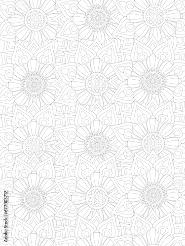 new flower coloring pages for adults for black and white 