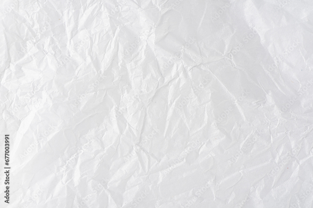 white crumpled paper texture background