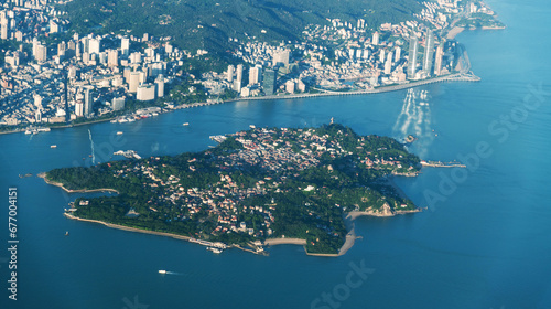 Aerial view of Gulangyu Island in Xiamen photo