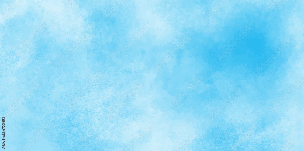 Defocused and blurry wet ink effect sky blue color watercolor background,Clouds on a blue background,beautiful and colorful watercolor used for wallpaper,banner, design,painting,arts,printing.