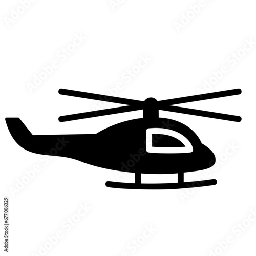 helicopter glyph icon