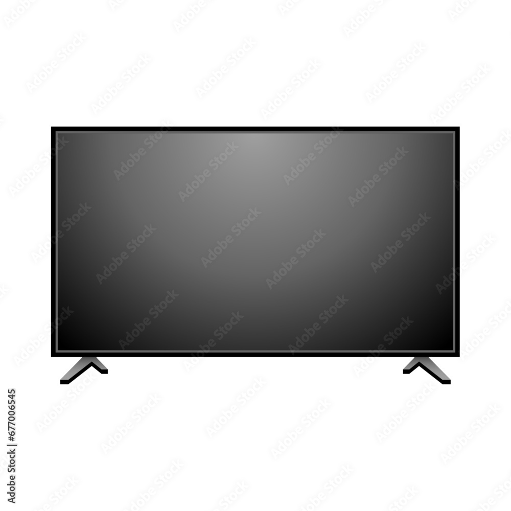 Naklejka premium シンプルなイラスト_消灯中の大型テレビ,モニタ,液晶