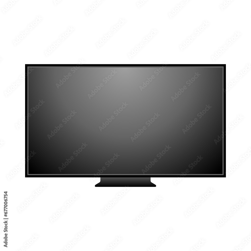 シンプルなイラスト_消灯中の大型テレビ,モニタ,液晶 シンプルなイラスト_消灯中の大型テレビ,モニタ,液晶