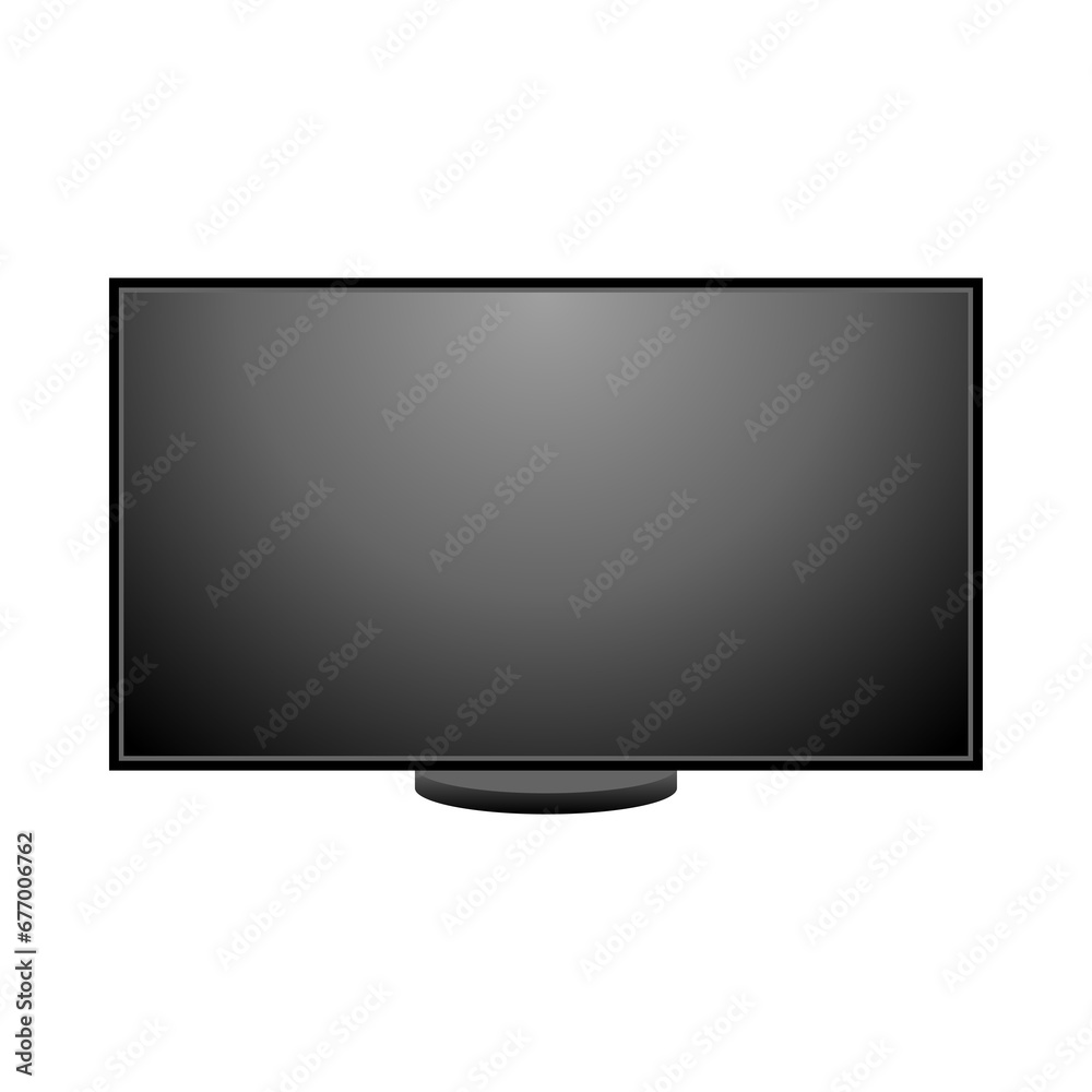 シンプルなイラスト_消灯中の大型テレビ,モニタ,液晶 シンプルなイラスト_消灯中の大型テレビ,モニタ,液晶