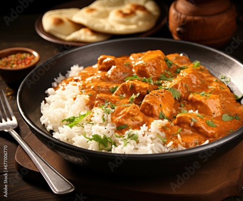 Delicious Indian butter chicken curry