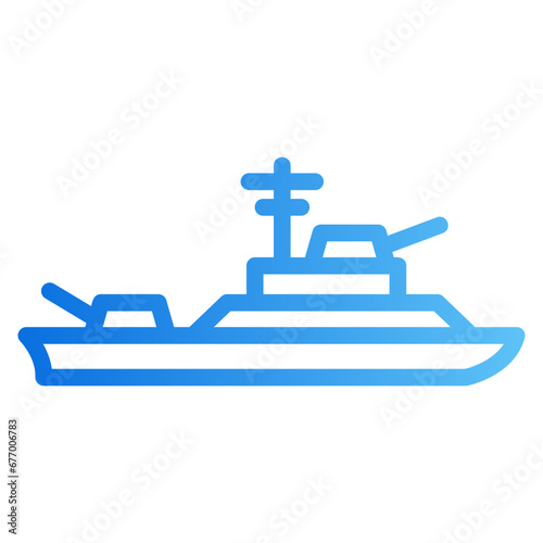 battleship gradient icon